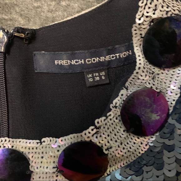 French Connection Sequin Navy Dress - Picture 6 of 6